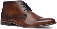 Manfield leren veterschoenen cognac