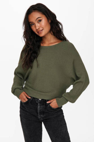 Only Short Gebreide Trui Dames Green