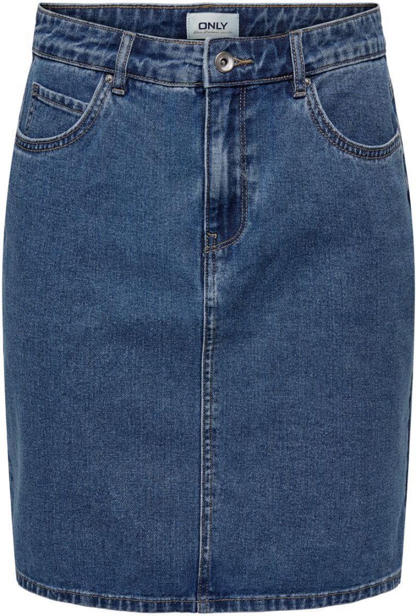 Only Onlvega Hw Mom Denim Rok Dames Blauw