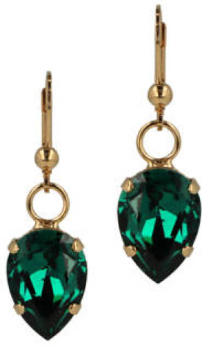 Otazu met goud vergulde oorbellen met Swarovski kristallen Emerald Universe