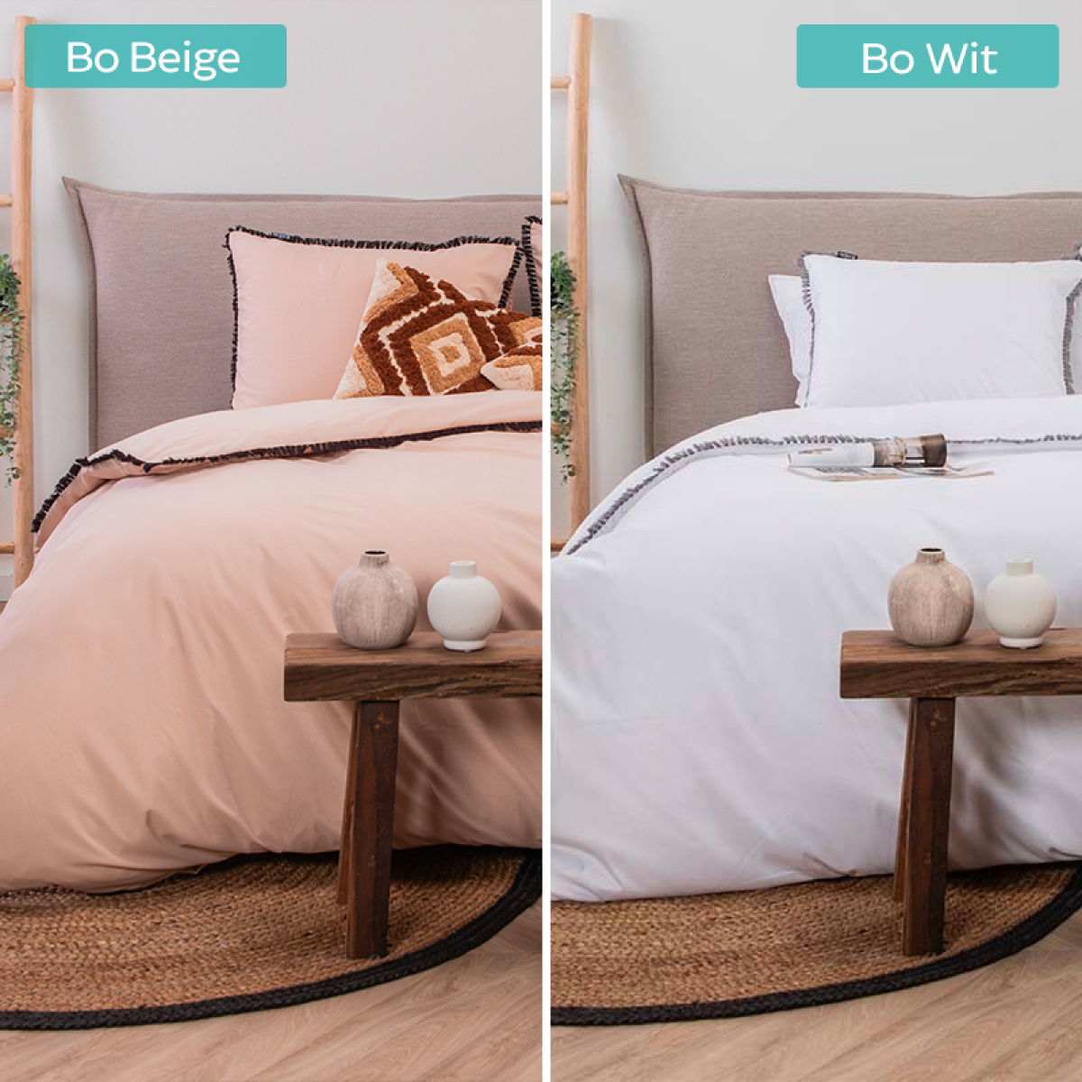 Fresh & Co Ibiza Bo - Beige 1-persoons (140 x 200/220 cm + 1 kussensloop) Dekbedovertrek