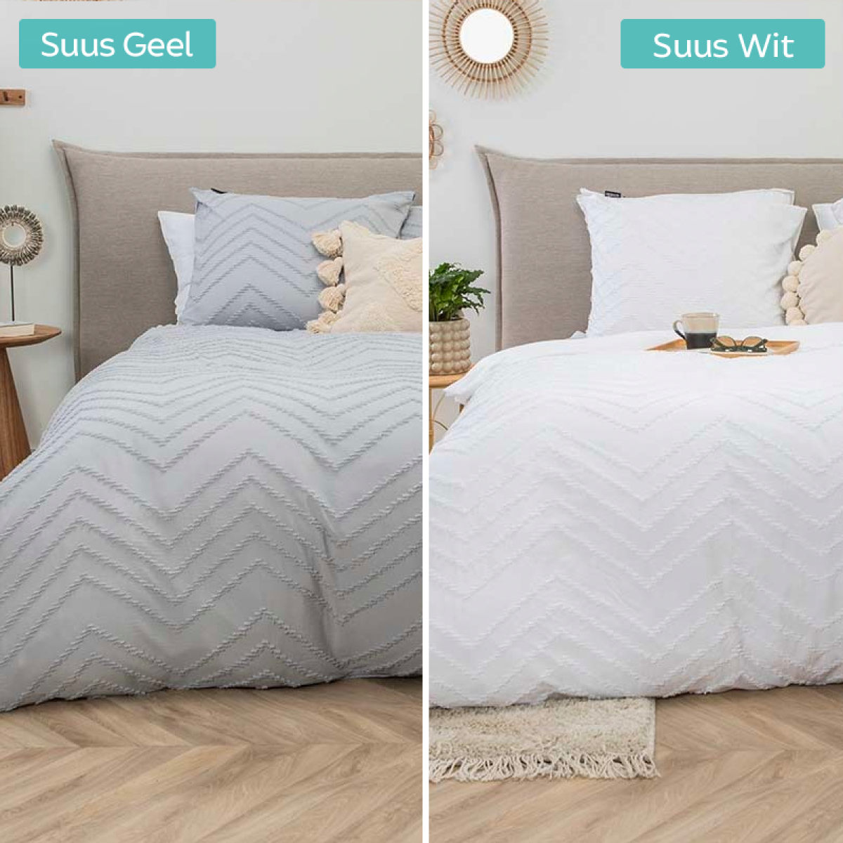 Fresh & Co Ibiza Suus - Grijs 1-persoons (140 x 200/220 cm + 1 kussensloop) Dekbedovertrek