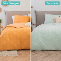 Fresh & Co Ibiza Suus - Okergeel 1-persoons (140 x 200/220 cm + 1 kussensloop) Dekbedovertrek