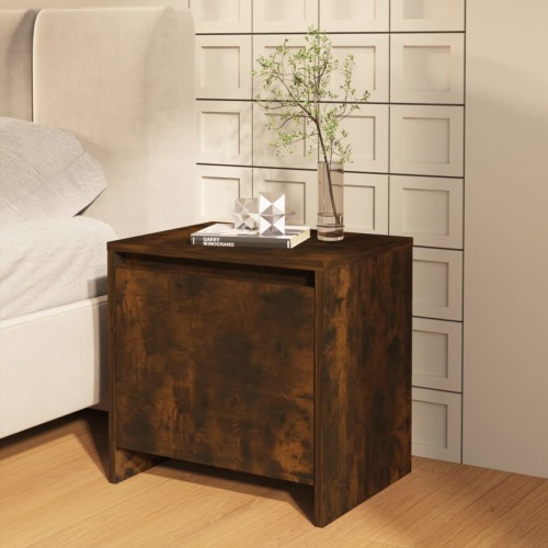 VidaXL Nachtkastje 45x34,5x44,5 cm spaanplaat gerookt eikenkleurig