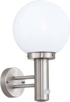 Eglo Buiten-wandlamp/1 H-343 Met Sensor Rvs/opaal