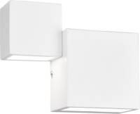 BES LED Led Wandlamp - Wandverlichting - Trion Migela - 12w - Warm Wit 3000k - Vierkant - Mat Wit - Aluminium