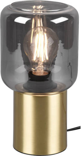 BES LED Led Tafellamp - Tafelverlichting - Trion Nikos - E27 Fitting - Rond - Mat Goud - Aluminium