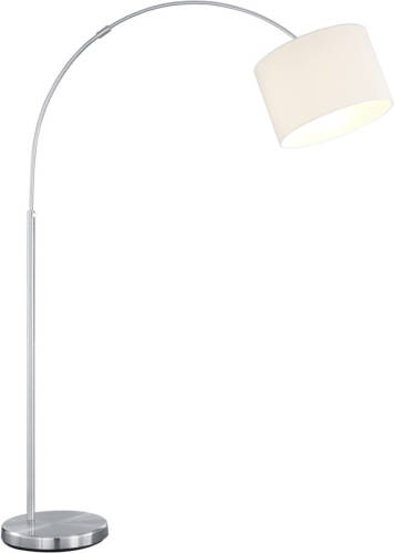 BES LED Led Vloerlamp - Trion Hotia - E27 Fitting - Verstelbaar - Rond - Mat Wit - Aluminium