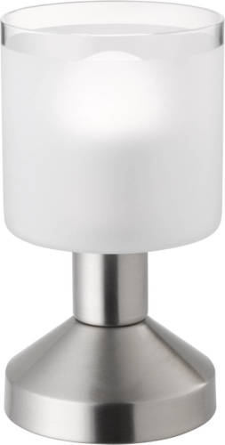 BES LED Led Tafellamp - Tafelverlichting - Trion Garlo - E14 Fitting - Rond - Mat Nikkel - Aluminium