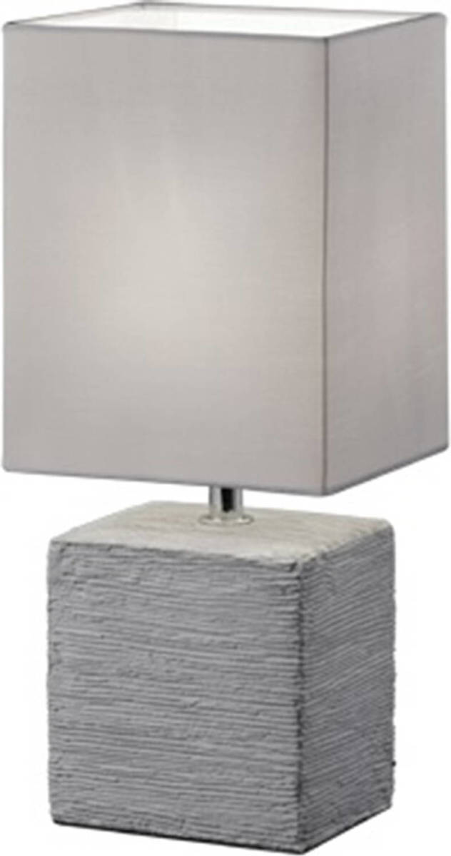 BES LED Led Tafellamp - Tafelverlichting - Trion Pinko - E14 Fitting - Rechthoek - Mat Titaan - Keramiek