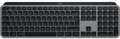 Logitech MX Keys toetsenbord RF-draadloos + Bluetooth QWERTZ Duits Aluminium, Zwart