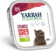 16x Yarrah Bio kuipje Brokjes Kattenvoer Rund 100 gr