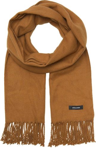 Jack & Jones sjaal met franjes cognac