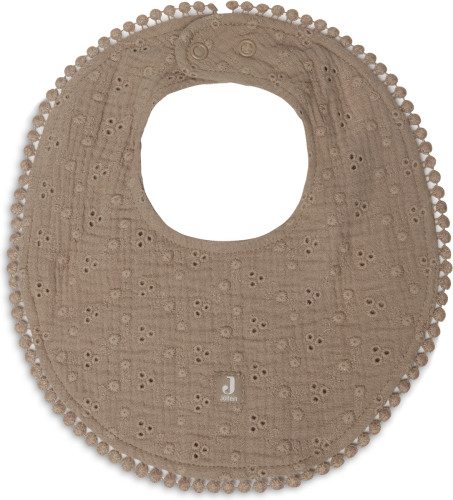 Jollein Slab Bandana Rond Embroidery - Biscuit