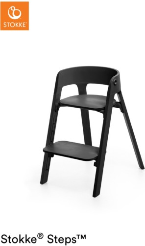 Stokke ® Steps™ Stoel - Beech Wood - Black Seat/Black Legs