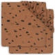 Jollein katoenen jersey ledikant hoeslaken 60x120cm - set van 2 caramel Caramel