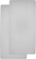 Meyco katoenen jersey hoeslaken ledikant 60x120 cm (set van 2) Lichtgrijs