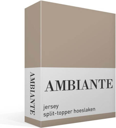 Ambiante jersey split hoeslaken Taupe