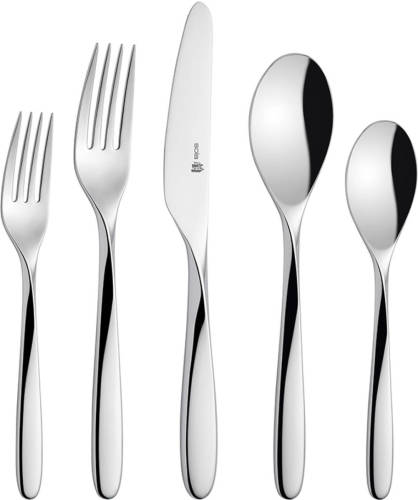 Sola - Twist - Bestekset 6 Persoons - 24 Delig - Zilverwit Edelstaal 18/10 - Hoogwaardig Rvs