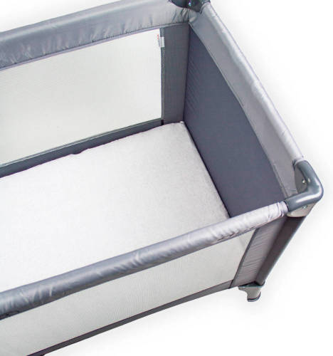Briljant Baby katoenen campingbed matrashoes 60x120 briljant wit Wit