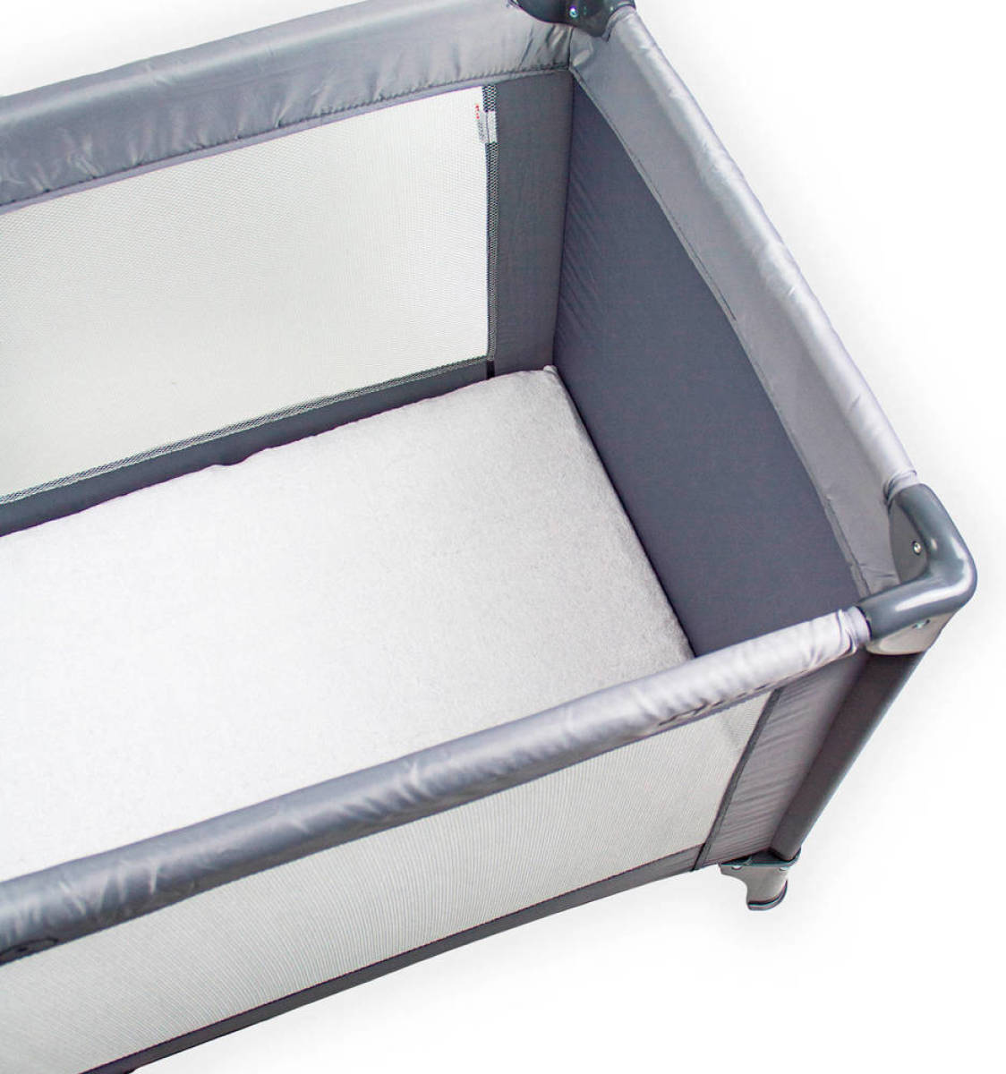 Briljant Baby katoenen campingbed matrashoes 60x120 briljant wit Wit