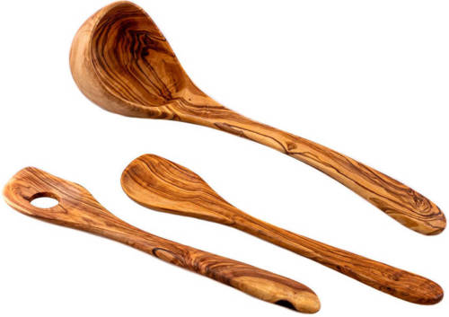 Jay Hill Soep/Spaghetti Set Tunea Olijfhout (set van 3)