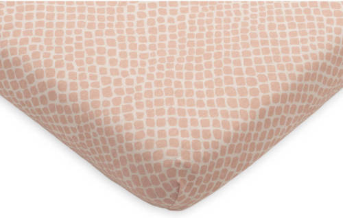 Jollein jersey wieg hoeslaken 40x80cm Snake pink Roze