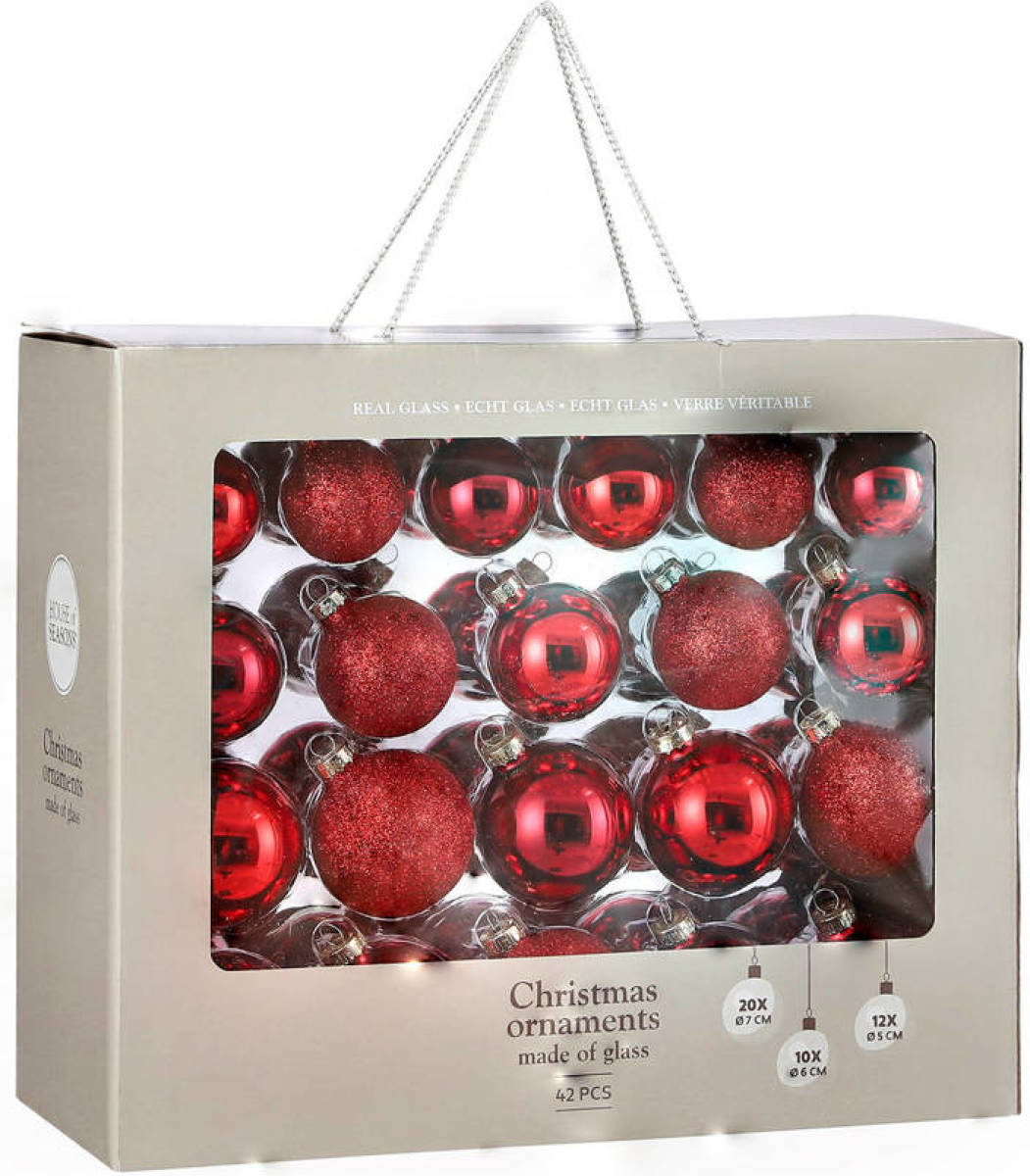 House of seasons kerstbal (Ø7 cm) (set van 42)
