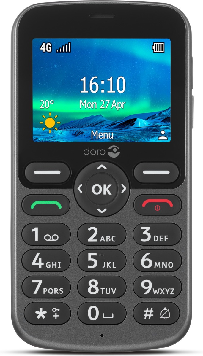 Doro 5860 4G Mobiele telefoon Grijs