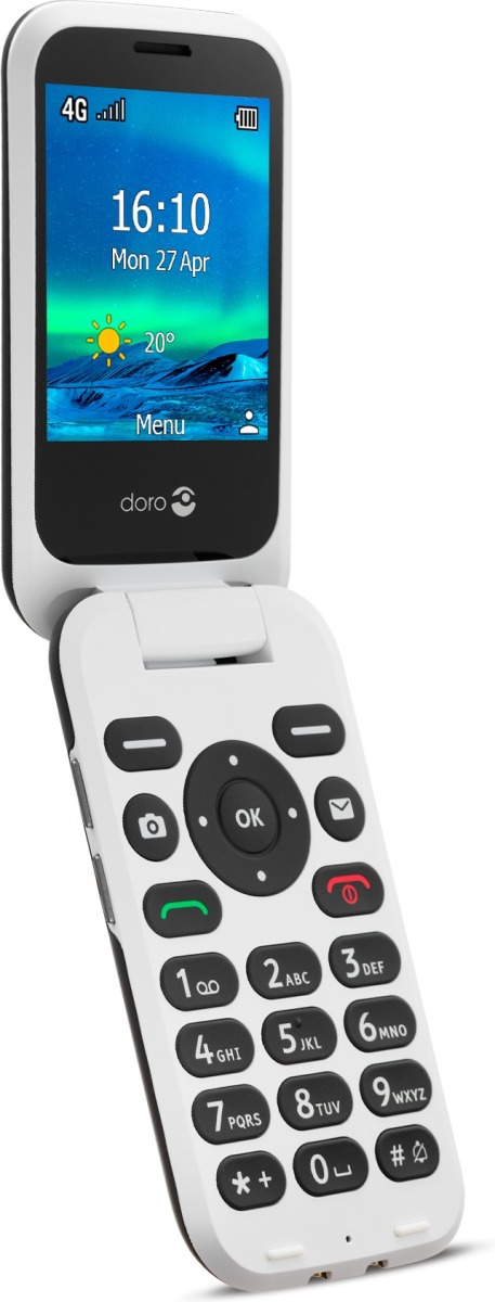 Doro 6820 4G Clamshell Mobiele telefoon Zwart