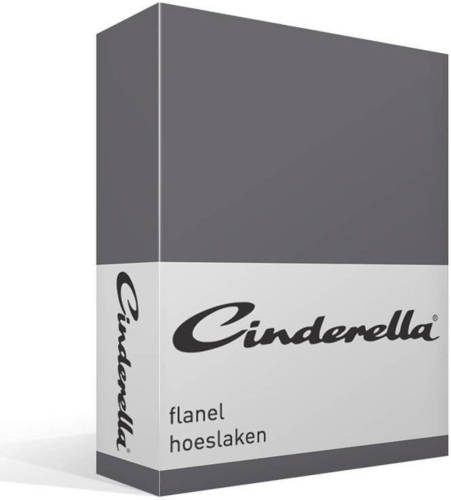 Cinderella flanellen hoeslaken Antraciet