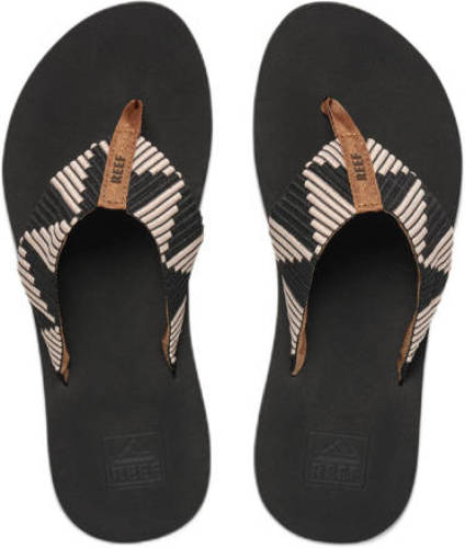 Reef Spring Woven teenslippers zwart/ecru