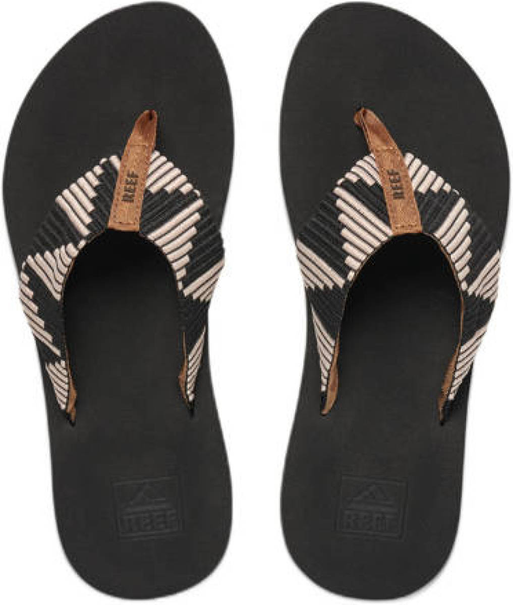 Reef Spring Woven teenslippers zwart/ecru