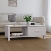 VidaXL Salontafel 100x55x35 cm massief grenenhout wit