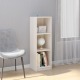 VidaXL Boekenkast/kamerscherm 36x33x110 cm massief grenenhout wit