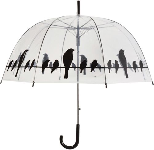 Esschert Design paraplu transparant vogels op draad