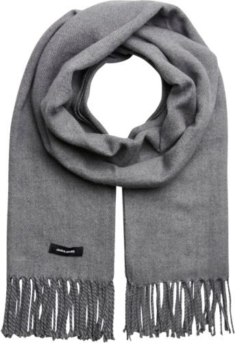 Jack & Jones sjaal met franjes grijs