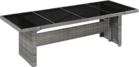 VidaXL Tuintafel 240x90x74 cm poly rattan en glas