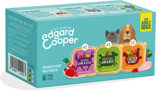 Edgard&Cooper Hondenvoer Multipack Kip - Wild - Lam 6 x 100 gr