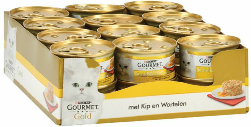 24x Gourmet Gold Hartig Torentje Kip - Wortel 85 gr