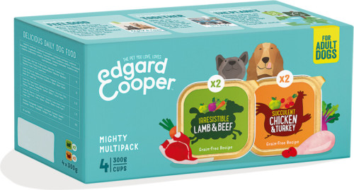 Edgard&Cooper Hondenvoer Multipack Kip&Kalkoen - Lam&Rund 4 x 300 gr
