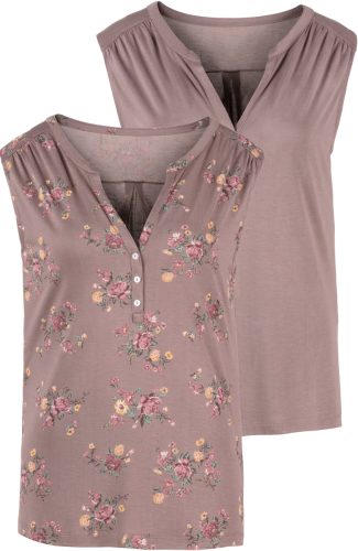 Lascana Tanktop in modieuze blouse-look (Set van 2)