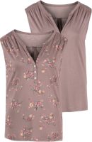 Lascana Tanktop in modieuze blouse-look (Set van 2)