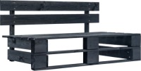 VidaXL Tuinbank pallet hout zwart