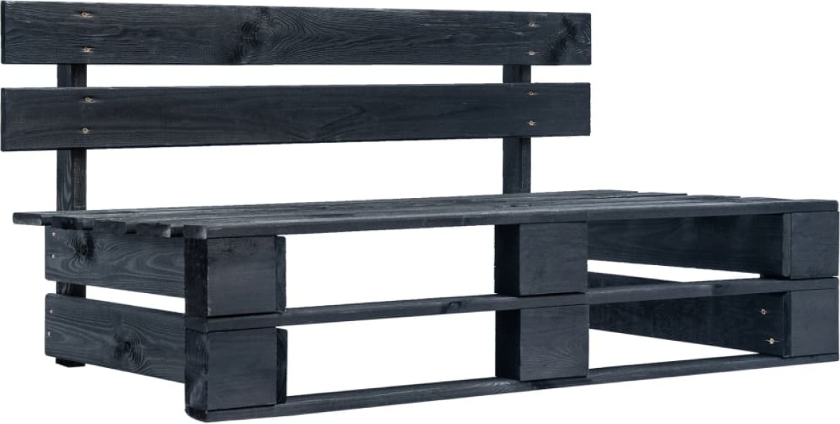 VidaXL Tuinbank pallet hout zwart