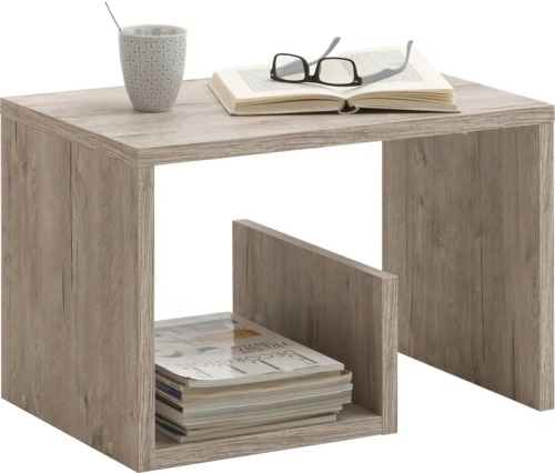 FMD Salontafel 2-in-1 59,1x35,8x37,8 cm zandeikenkleurig