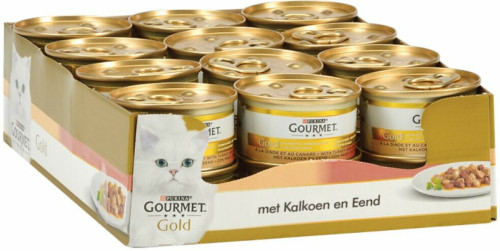 24x Gourmet Gold Fijne Hapjes Kalkoen - eend 85 gr