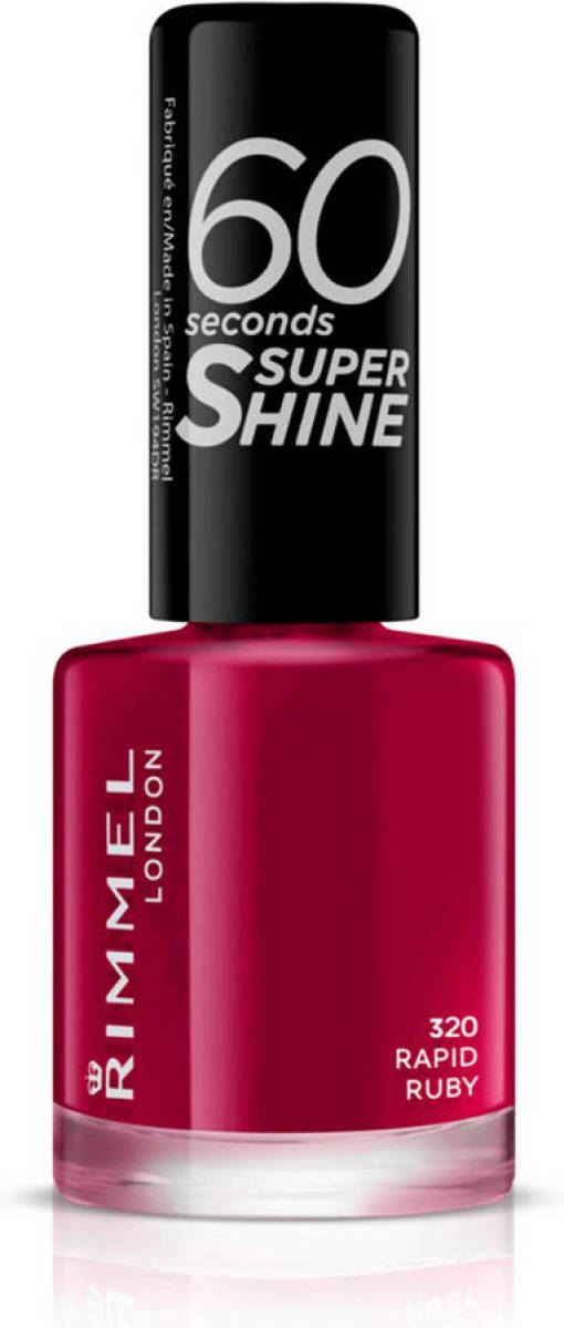 Rimmel London 60 Seconds Super Shine nagellak - 320 Rapid Ruby