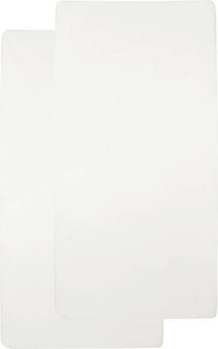 Meyco katoenen jersey hoeslaken ledikant 60x120 cm (set van 2) offwhite Offwhite