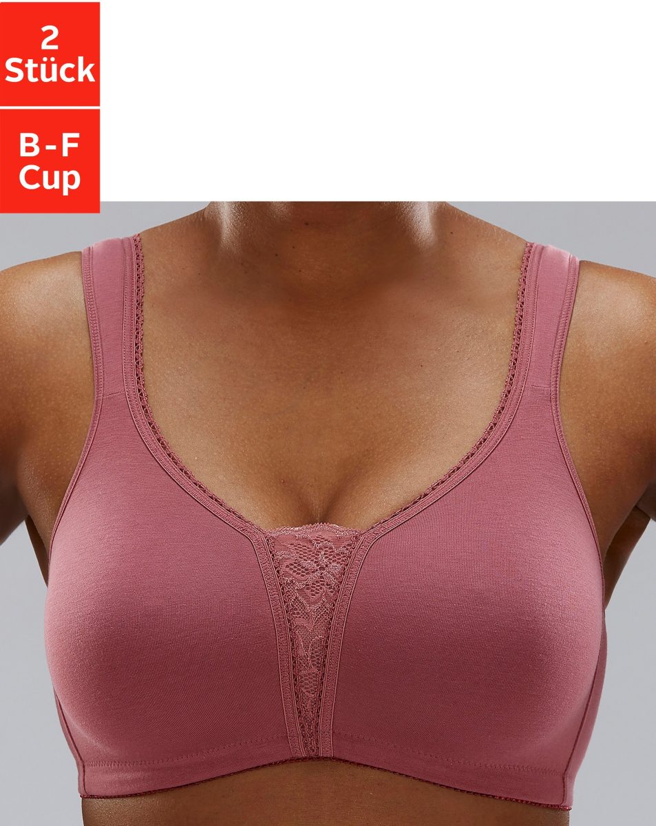 PETITE FLEUR Bh zonder beugels met kanten details (Set van 2)
